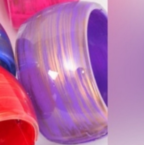 Bangle BLUE Bracelet Acrylic Coral,White,Pink,*BLUE*,Red,Purple, (1 bracele… - Picture 7 of 8
